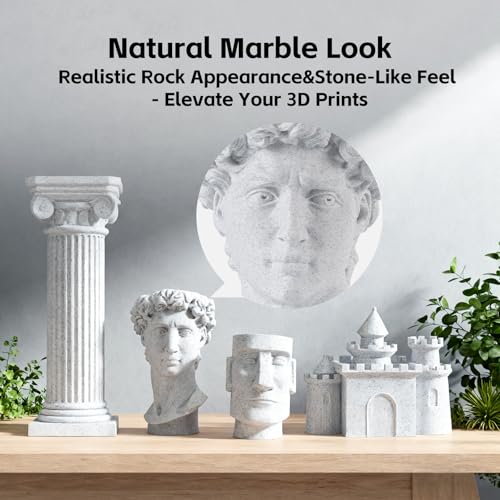 Image of Kingroon Marble PLA Filament 1.75mm, 1kg Spool (2.2lbs), Dimensional Accuracy + /- 0.03mm, Vibrant Color 3D Printer Filament, Fits for Most FDM 3D Printers