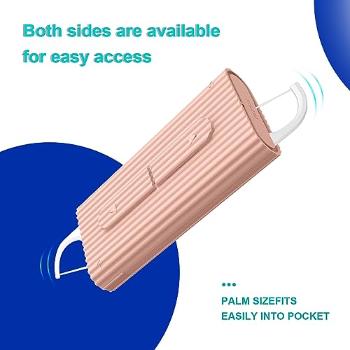 Portable Travel Flosser Dispenser Holy Rose Dental Floss Picks Storage Case With Toothpicks Floss Sticks Dental Picks For Teeth Cleaning. (Pink 1) #TOP1