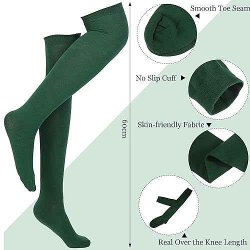 Image of 4 Pcs Women Elf Costume Renaissance Traditional Irish Dress Fairy Costume Elf Ear Cuffs for Women Halloween Cosplay Party