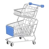 TOYANDONA Mini Shopping Cart Storage Toys Kid Toys Desk Topper Shopping Cart Miniature Mini Supermar