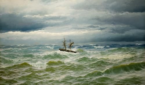 Affiche toile de maître mer par David décoration murale 60x90cm