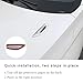 DXNQ 2 PCS Car Hood Vent Trim, Waterproof Stylish Vehicle Air Flow Fender Side Vent Decor Sticker, Durable Car Air Flow Intake Hole Stickers, Car Exterior Decorative Accessories (White)