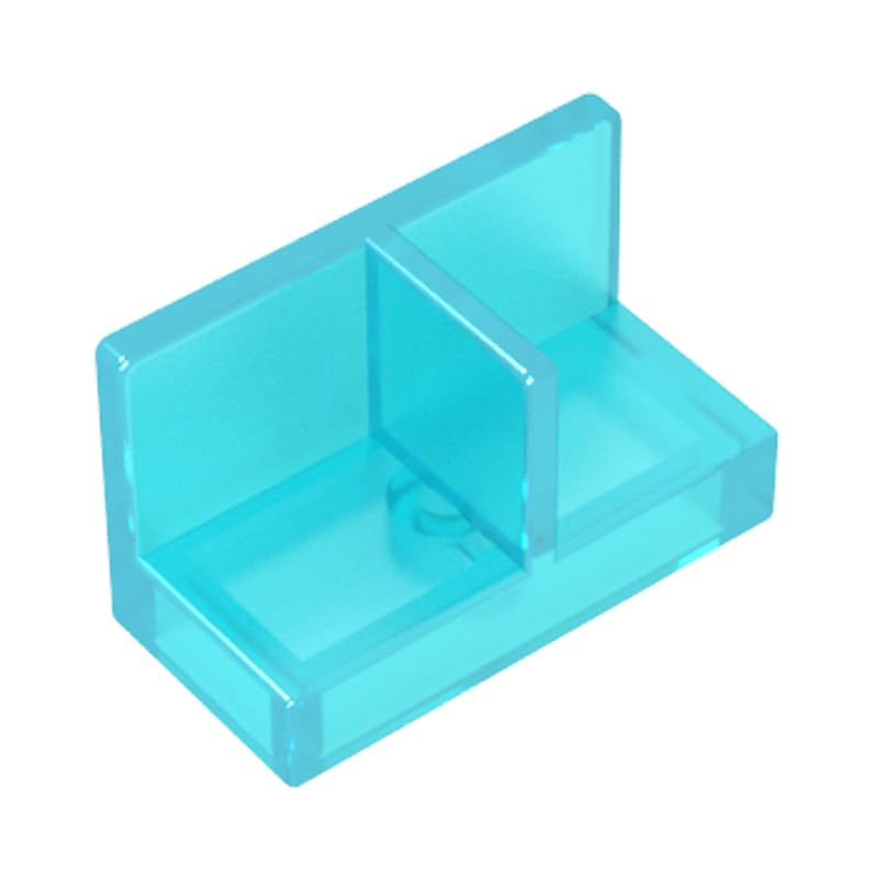 Door 1X2X1 Wall Panel Corner 50 Pieces GDS-2027 Compatible with Lego Toys Bulk Classics Moc Color:Light Blue Transparent 42