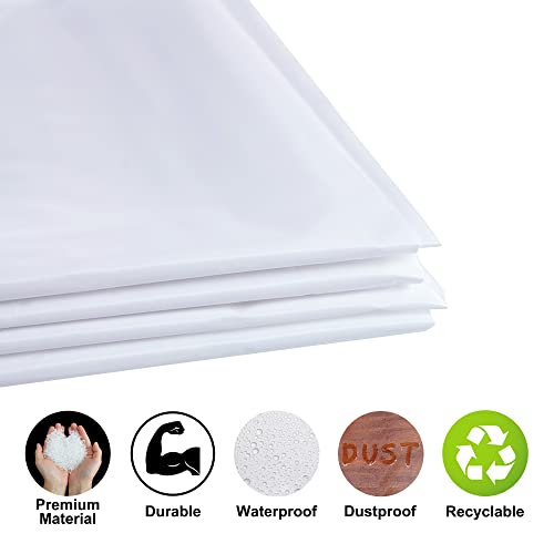 Vicmore Plastic Tire Storage Bag Set Of 4 Bags Suitable For Tires Of Most Sedans And Suvs Premium White Tyre Storage Bag Portable Wheel Cover Bag Universal Fit #TOP7