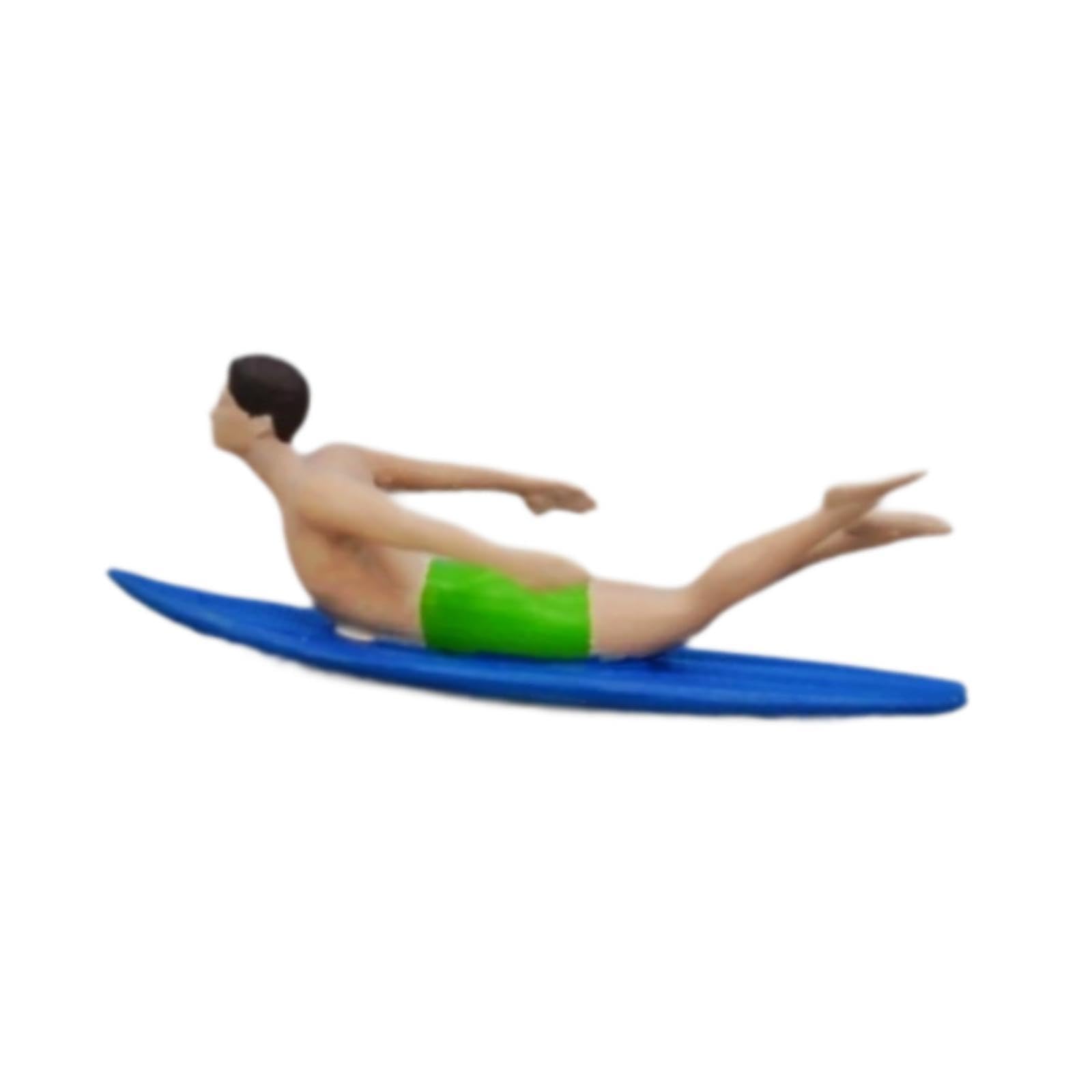 Garende 1:64 Scale Miniature Surfing Figure Tiny Doll Models Layout Props Desk Decoration Scenery Miniature Scene Figurine Dioramas, Style B
