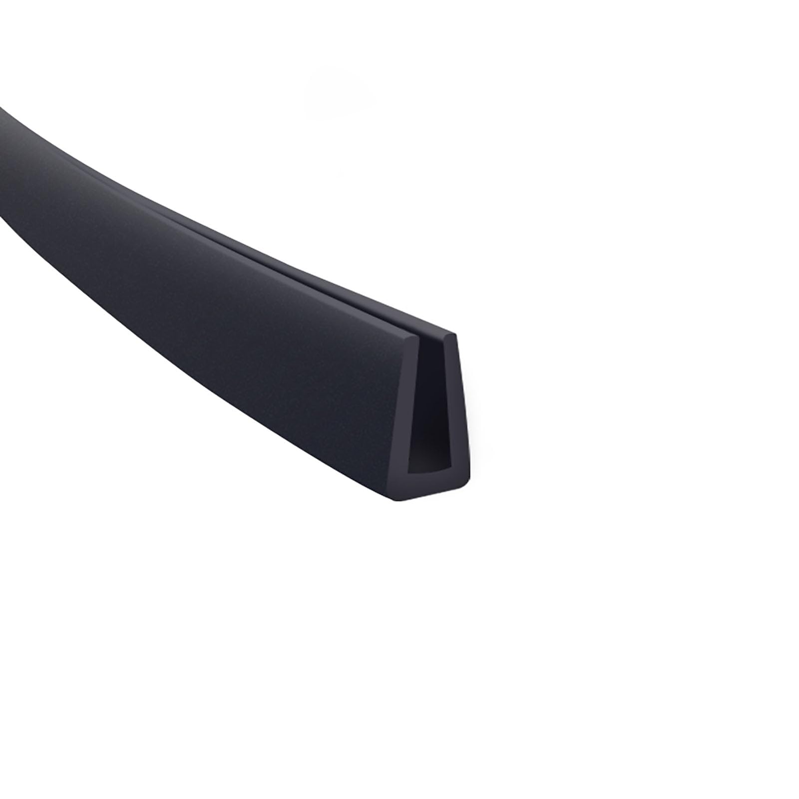 Joint en caoutchouc en forme de U, bande d'étanchéité en U, 10 m, noir, pour bordures en U, protection des bords, convient aux projets de bricolage en tôle, voiture, porte, largeur x hauteur, 10 mm x