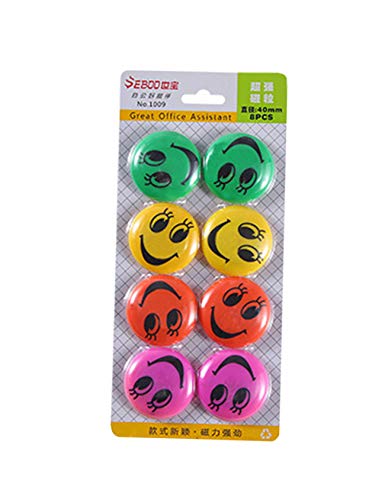 Legou Tableau blanc multicolore pour réfrigérateur - Aimants de réfrigérateur - Multicolore - Smiley - 3 cm Cover