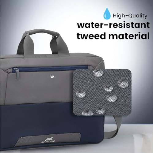 Image of RIVACASE Suzuka 7757 Steel Blue /Grey Laptop Bag 17.3 inch Inches