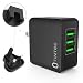Produktbild Tintec Universal-USB-Ladegerät, 24 W / 5 V 4,8 A, 3-Port-USB-Ladegerät, UK-Stecker, AC-Netzadapter, Ladegerät für iPhone, iPad, Android, Samsung Galaxy Tablet, Laptop, Digitalkamera, Tablet, Schwarz