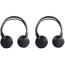 Pilot Odyssey Wireless DVD Headphones For 2006-2021 Model Years - Over Ear Headphones with Passive Noise Cancellation - IR Music Headphones with Automatic Shutoff for Rear Seat Entertainment Black