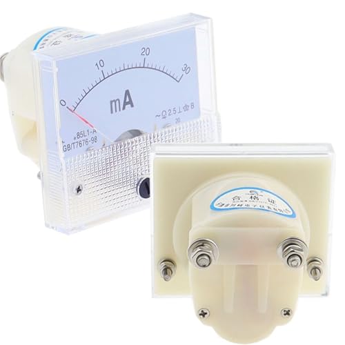 Ampèremètre analogique de tableau 20mA AC modèle 85L1 boîtier blanc - 2