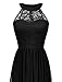 Wedtrend Halter Floral Lace Long Chiffon Bridesmaid Cocktail Party Dress