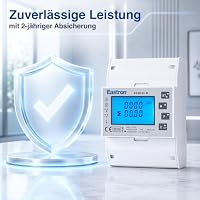 EASTRON SDM630-M Stromverbrauchsmesser – Nachfolger von SDM630 V2/V3 – 1/3 Phasen Stromzähler Hutschiene – Modbus RS485 RTU, 100A kWh, Impulszähler & LCD-Display – Ansicht 6