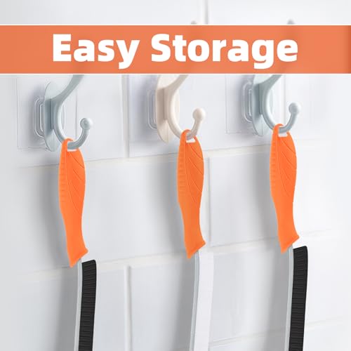 Image of FOOGWEE Hard Bristle Crevice Cleaning Brush - Cleaning Supplies - Grout Cleaning Brushes for Household Use - Crevice Cleaning Tool for Bathroom, Home and Kitchen (3, Orange)