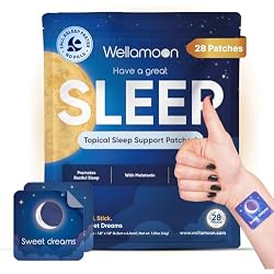 Wellamoon Original Sleep Patches for Adults Extra Strength | Easy-to-Apply Sleep Patch with Melatonin & Valerian | Relax & Wake Up Refreshed | Long-Lasting Night Comfort for Men & Women | 28 Patches