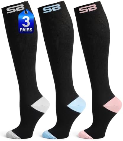 SB SOX 3-Pair Compression Socks (15-20mmHg)