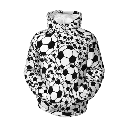 Football Pattern Boy, Girls Sports Shirt Youth Pullover Fashion Hooded Sweatshirt4