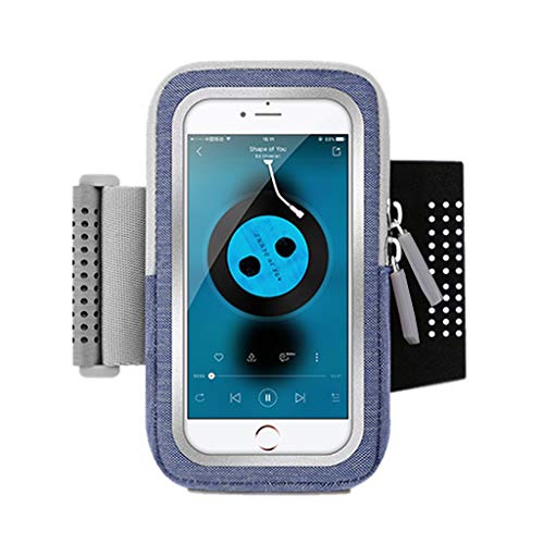 Preisvergleich Produktbild ZHAO YELONG Im Freien Die Mann-Frauen-Sweatproof-Handy-Beutel-T... Screen Sport-Armbinde-Karten-Taschen-Bewegung Geführte Laufende Armband Laufen (Farbe : Blau, größe : S)