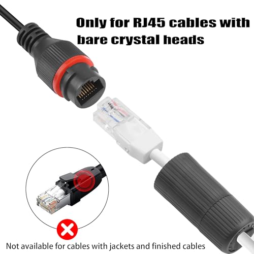 Conector Acoplador RJ45 Impermeable IP67 para Cable Ethernet miniatura 7