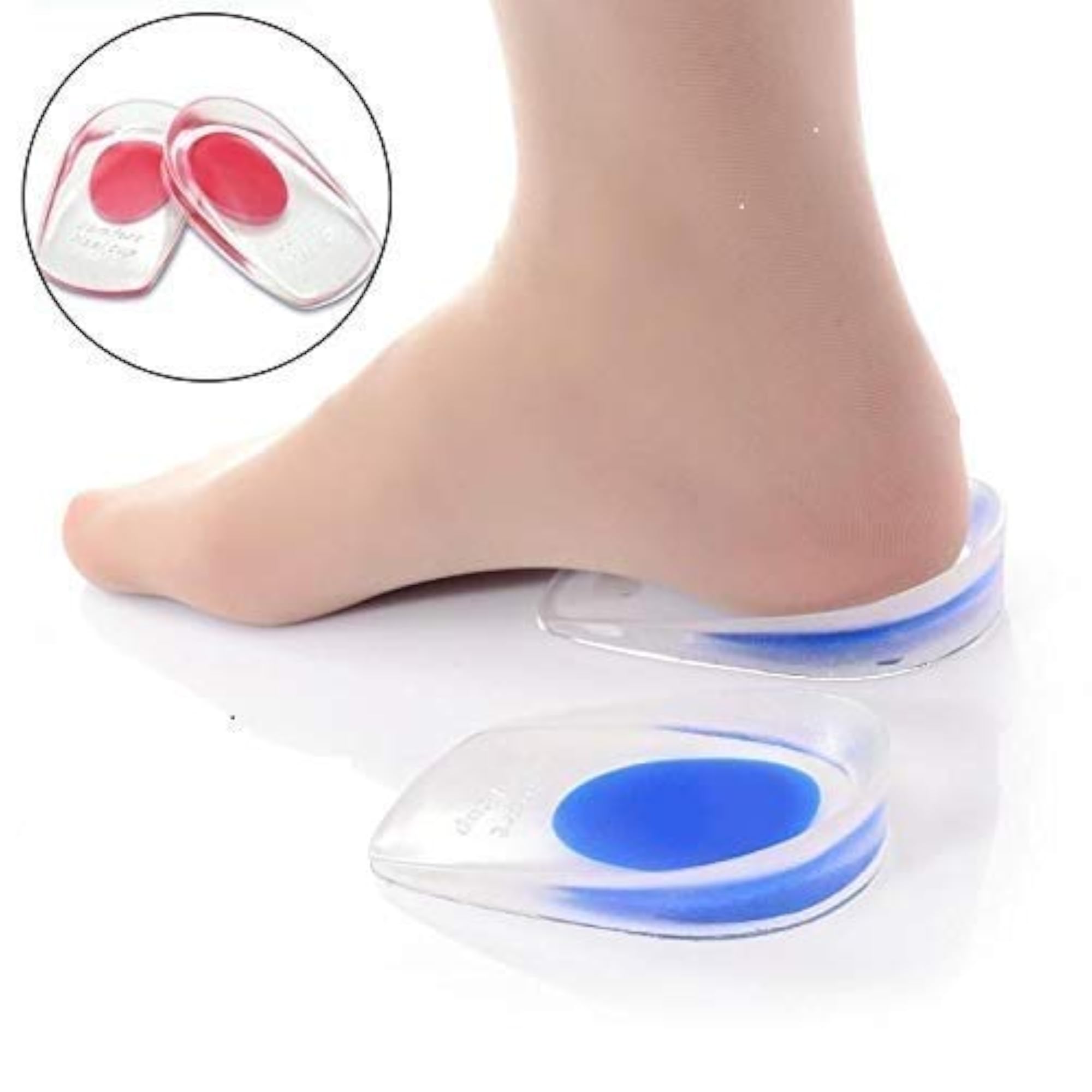 Silicone Gel Heel Cups for Heel Pain Relief, Shock Cushion