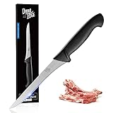 dimoedge 6 inch Professional Boning Knife, Super Sharp Deboning Knife with Ergonomic Handle(Black)