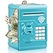 TOPBRY Cartoon Electronic Password Piggy Bank Cash Coin Can for Children/Toy Gifts Birthday Gifts (Blue & White)