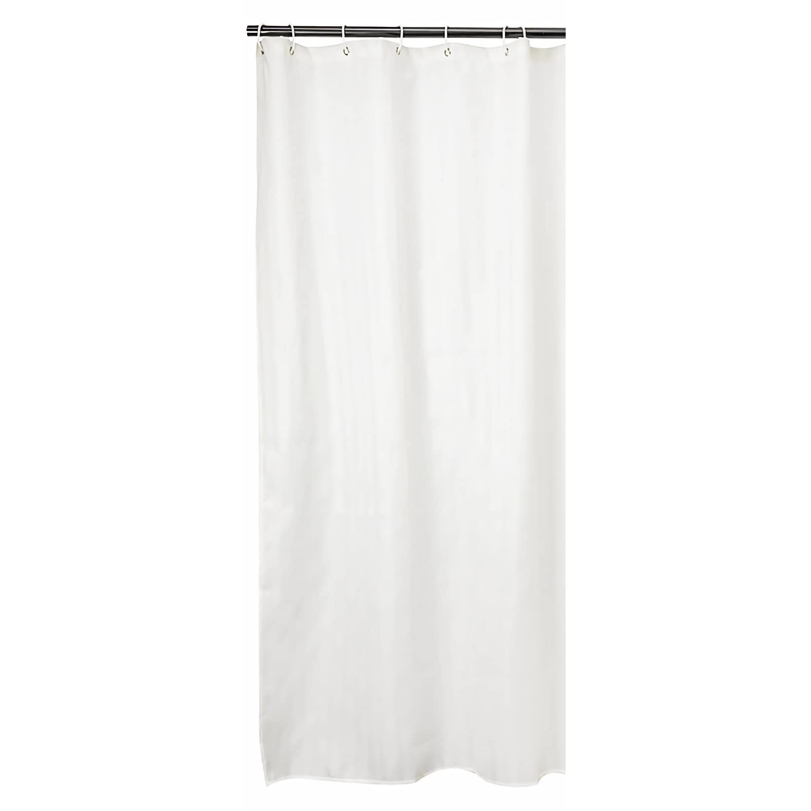 HELLCRACK Small Mini Shower Curtain or Liner Fabric 32x72 Inch,Washable IPx4 Waterproof Hotel Quality,Shower Curtains with Hooks and Grommets,Stall Shower Liner/White …