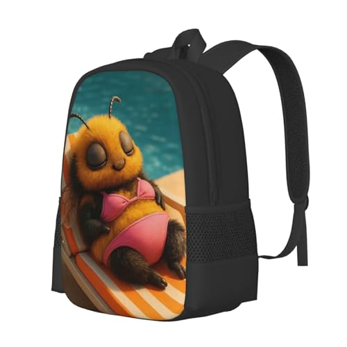 17 Inch Backpack for Bumblebeekini Lightweight Adjustable Animal Backpacks with Mesh Side Pockets for Travel Outdoor Sports2