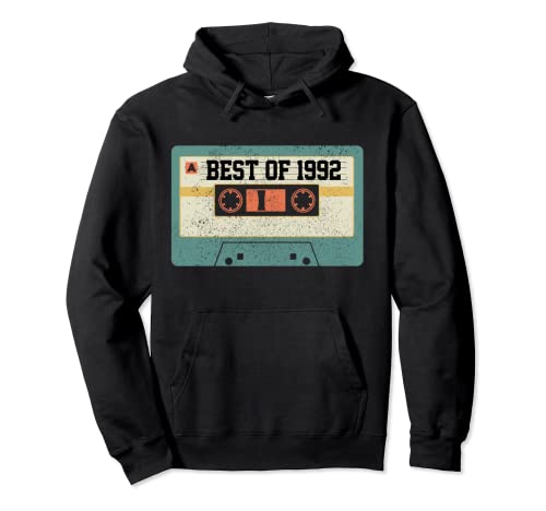 30th Birthday Best Of 1992 Retro Cassette Hombres Mujeres Divertido Sudadera con Capucha