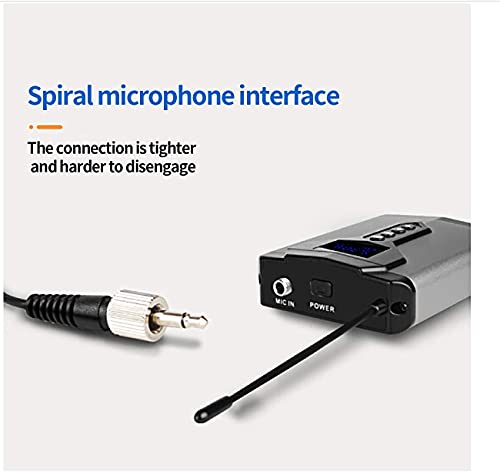 Microphone System Headset Mic/Lavalier Lapel Mic With Rechargeable Bodypack Transmitter & Receiver 1/4" Output For Phone, Pa Speaker, Computer,Dslr Camera, Recording, Teaching-Depusheng Q7 #TOP6