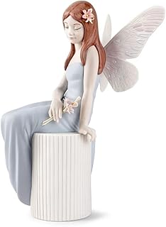 LLADR Nature Nymph Sculpture #9684 - 2023 Nymph's Hayoku, Fantasy Figurine, Matte Textured Porcelain, Soft Color Tones