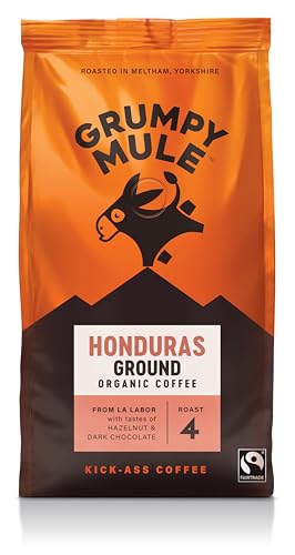Grumpy Mule Honduras La Labor Organic (Ground Coffee) with notes of Hazelnut and Dark Chocolate 200g