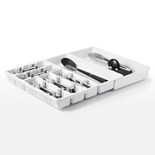 Organizador de Gaveta Extensível Plástico OXO Branco 40Cm Plástico
