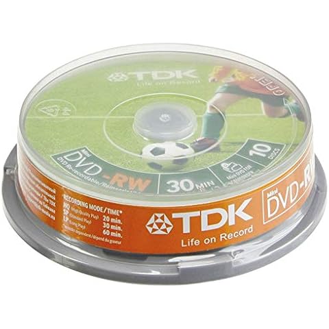 TDK DVD-RW 8cm 10-P Cakebox 4,7GB Pack 10 Cover