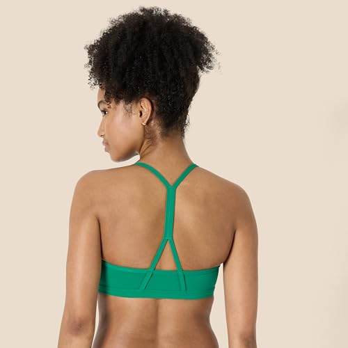 Amazon Essentials Women's Active FormFlex Buttery Soft Light Support Y-Back Thin Strap Yoga Sports Bra, Emerald Green, Medium - Image 3
