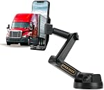 Phone Mount for Truck, Truck Phone Holder Mount Heavy Duty, Dashboard Windshield Phone Holder for Semi Truck, Suction Cup Phone Mount for Truck Accessories, Compatible with iPhone/Samsung