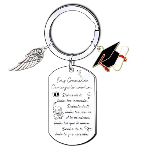 Imagen de KJKJKJ 2026 Regalo Graduación para Estudiantes Regalo Llavero Amigo Hijo Hija Alentar Regalos Mujeres Hombres Ir A La Universidad Recuerdo Cumpleaños Adolescentes Graduado Acompañar Presente