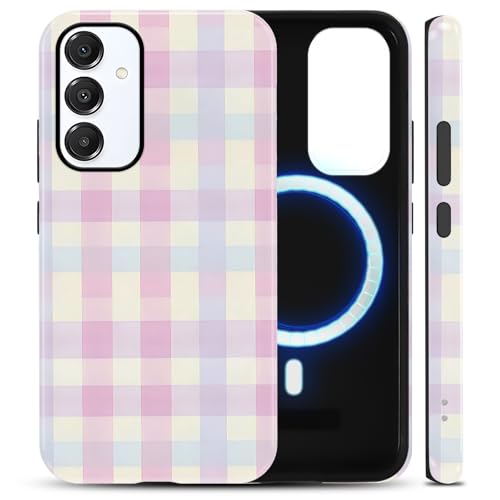 Coque Samsung Galaxy A16 5G pastel vichy compatible MagSafe