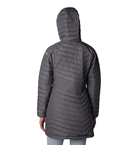 Columbia Jaqueta feminina Powder Lite, cinza cidade, grande
