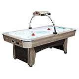 Beachcomber 7 Foot Indoor Air Hockey Table with Overhead Scorer, Leg Levelers, and 4 Pucks and 2 Pushers by Harvil