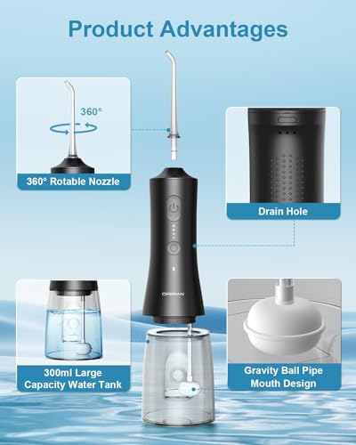 Operan OR869 Water Flossers For Teeth Cleaning Upgraded 300Ml Cordless Water Dental Flossers Portable Rechargeable Oral Irrigator thumb #2