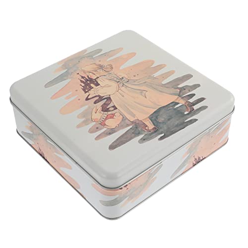GALPADA Caja De Lata Para Galletas Decoración Retro Tarros Para Galletas Decoración De Galletas Estuche Para Dulces Estuche Para Guardar Galletas Estuche Para Envolver