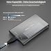 deleyCON SSD Festplattengehäuse USB-A 5Gbps 2,5 Zoll - Transparent Grau