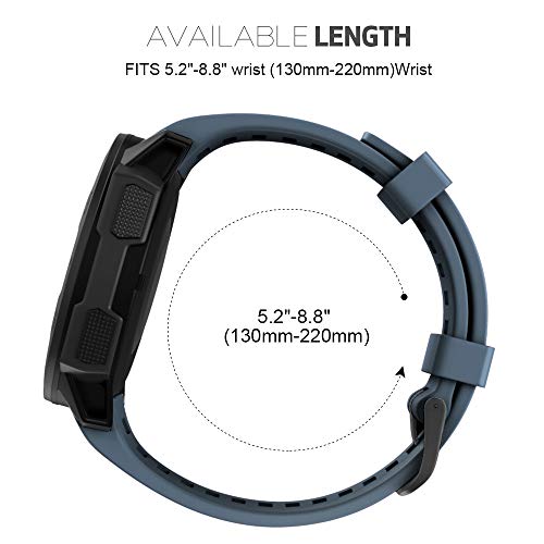 image for NotoCity for Garmin Instinct Band, Soft Silicone Replacement Watch Str