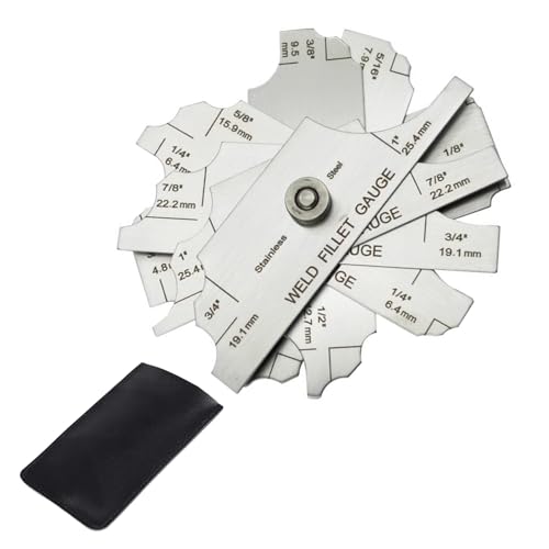 Juego de herramientas de inspección de calibre de soldadura de filete con doble escala para ingenieros e inspectores de fabricación de construcción
