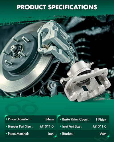 Image of SCITOO Front Left Brake Caliper With Bracket 19B1487 Compatible For Chevrolet For Tracker 1998,For Geo For Tracker 1996-1997,For Suzuki For Sidekick 1991-1998