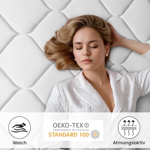 BedStory Matratze 160x200cm,Federkernmatratze H3 Höhe 20cm Taschenfederkernmatratze Mittelfeste Orthopädischem,Öko-Tex Zertifiziert, Matratze für Kinder und Erwachsene