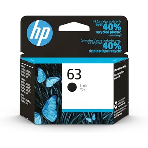 HP 63 Black Ink Cartridge Cover
