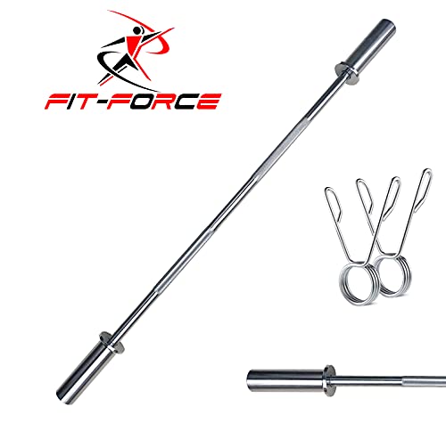 Barra Olímpica 1200mm Marca Fit-Force de Alta Gama para Discos de 50mm