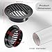 OGANAZI 6 Inch Stainless Steel Air Vent Black Soffit Vents Round Vent Cover Soffit Exhaust Vents with Built-in Fine Mesh for Kitchen, Bathroom, Garage, Office and Warehouse Ventilation